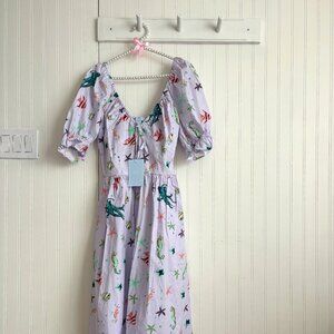 Hill House Purple Puff Sleeve Sundress